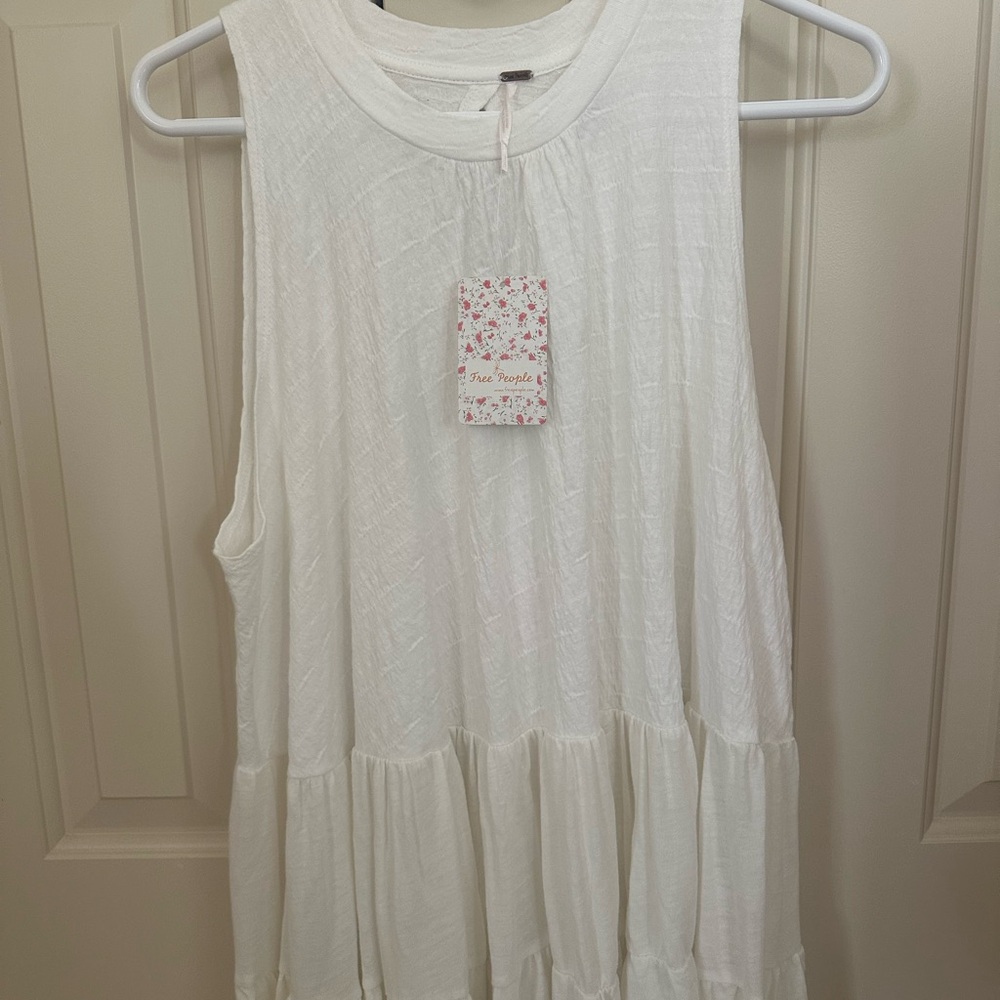 Free People Cream Sleeveless Top
